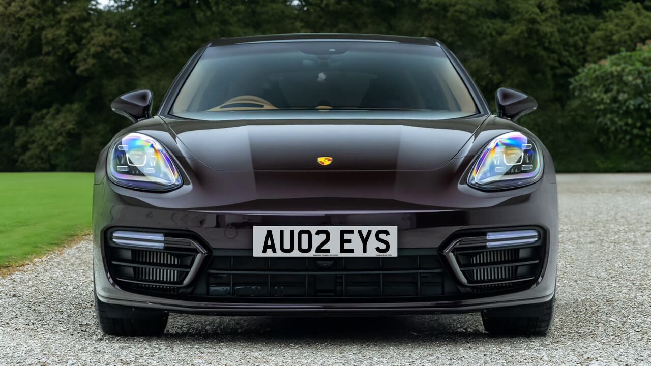 Car displaying the registration mark AU02 EYS